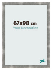 Cadre Photo 67x98cm Metal Vintage MDF Pisa De Face Mesure | Yourdecoration.fr