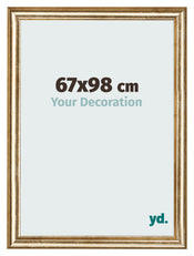 Cadre Photo 67x98cm Or Antique MDF Lazio De Face Mesure | Yourdecoration.fr