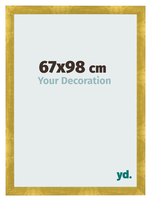 Cadre Photo 67x98cm Or Vintage MDF Pisa De Face Mesure | Yourdecoration.fr