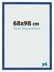 Cadre Photo 68x98 cm Bleu Fonce MDF Bologna De Face Mesure | Yourdecoration.fr