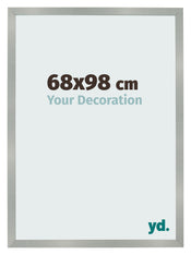 Cadre Photo 68x98cm Aluminium Brossé MDF Bologna De Face Mesure | Yourdecoration.fr
