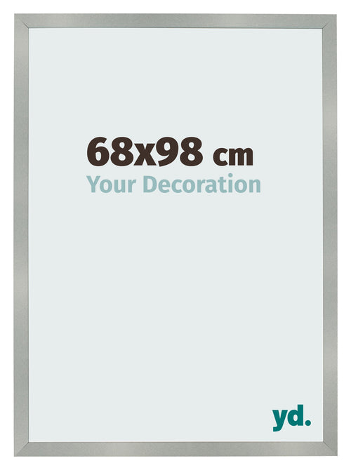 Cadre Photo 68x98cm Aluminium Brossé MDF Bologna De Face Mesure | Yourdecoration.fr