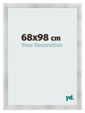 Cadre Photo 68x98cm Aluminium Brosse MDF Pisa De Face Mesure | Yourdecoration.fr