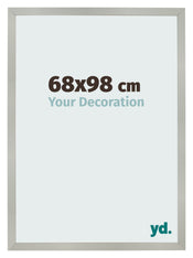 Cadre Photo 68x98cm Argent Mat MDF Bologna De Face Mesure | Yourdecoration.fr