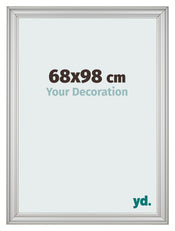 Cadre Photo 68x98cm Argent Mat MDF Lazio De Face Mesure | Yourdecoration.fr