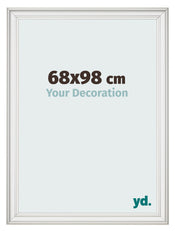 Cadre Photo 68x98cm Blanc Patine MDF Lazio De Face Mesure | Yourdecoration.fr
