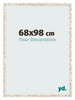 Cadre Photo 68x98cm Blanc Vintage MDF Bologna De Face Mesure | Yourdecoration.fr