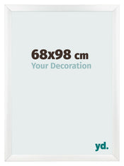 Cadre Photo 68x98cm Blanc Vintage MDF Pisa De Face Mesure | Yourdecoration.fr
