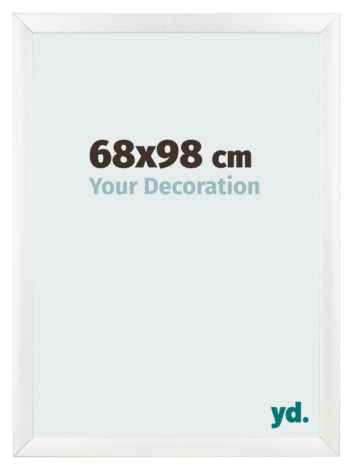 Cadre Photo 68x98cm Blanc Vintage MDF Pisa De Face Mesure | Yourdecoration.fr