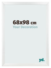 Cadre Photo 68x98cm Blanc Vintage MDF Pisa De Face Mesure | Yourdecoration.fr
