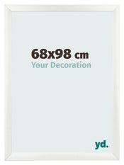 Cadre Photo 68x98cm Blanc Vintage MDF Pisa De Face Mesure | Yourdecoration.fr