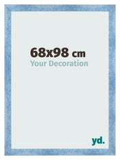 Cadre Photo 68x98cm Bleu Brillant Patine MDF Pisa De Face Mesure | Yourdecoration.fr