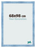 Cadre Photo 68x98cm Bleu Brillant Patine MDF Pisa De Face Mesure | Yourdecoration.fr