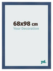 Cadre Photo 68x98cm Bleu Fonce Patine MDF Pisa De Face Mesure | Yourdecoration.fr
