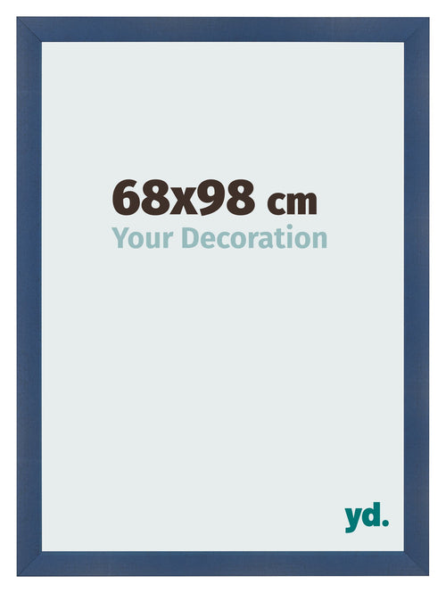 Cadre Photo 68x98cm Bleu Fonce Patine MDF Pisa De Face Mesure | Yourdecoration.fr