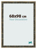 Cadre Photo 68x98cm Bleu Or Melange MDF Pisa De Face Mesure | Yourdecoration.fr