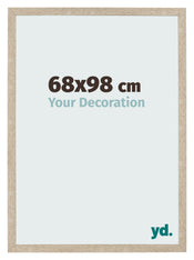 Cadre Photo 68x98cm Chêne Sonoma MDF Bologna De Face Mesure | Yourdecoration.fr