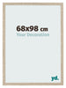 Cadre Photo 68x98cm Chêne Sonoma MDF Bologna De Face Mesure | Yourdecoration.fr