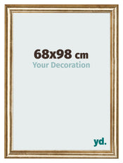 Cadre Photo 68x98cm Or Antique MDF Lazio De Face Mesure | Yourdecoration.fr