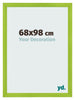 Cadre Photo 68x98cm Vert MDF Pisa De Face Mesure | Yourdecoration.fr