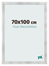 Cadre Photo 70x100cm Aluminium Brosse MDF Pisa De Face Mesure | Yourdecoration.fr