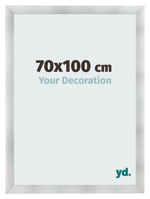 Cadre Photo 70x100cm Aluminium Brosse MDF Pisa De Face Mesure | Yourdecoration.fr