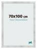 Cadre Photo 70x100cm Aluminium Brosse MDF Pisa De Face Mesure | Yourdecoration.fr