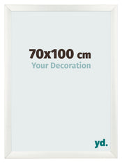 Cadre Photo 70x100cm Blanc Vintage MDF Pisa De Face Mesure | Yourdecoration.fr