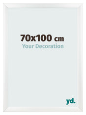 Cadre Photo 70x100cm Blanc Vintage MDF Pisa De Face Mesure | Yourdecoration.fr