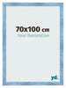 Cadre Photo 70x100cm Bleu Brillant Patine MDF Pisa De Face Mesure | Yourdecoration.fr