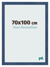 Cadre Photo 70x100cm Bleu Fonce Patine MDF Pisa De Face Mesure | Yourdecoration.fr
