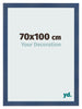 Cadre Photo 70x100cm Bleu Fonce Patine MDF Pisa De Face Mesure | Yourdecoration.fr