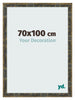 Cadre Photo 70x100cm Bleu Or Melange MDF Pisa De Face Mesure | Yourdecoration.fr