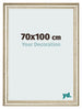Cadre Photo 70x100cm Brillance Metallique MDF Lazio De Face Mesure | Yourdecoration.fr