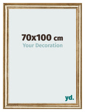 Cadre Photo 70x100cm Or Antique MDF Lazio De Face Mesure | Yourdecoration.fr