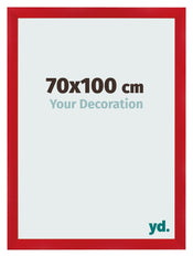 Cadre Photo 70x100cm Rouge MDF Pisa De Face Mesure | Yourdecoration.fr