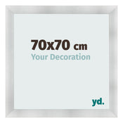 Cadre Photo 70x70cm Aluminium Brosse MDF Pisa De Face Mesure | Yourdecoration.fr