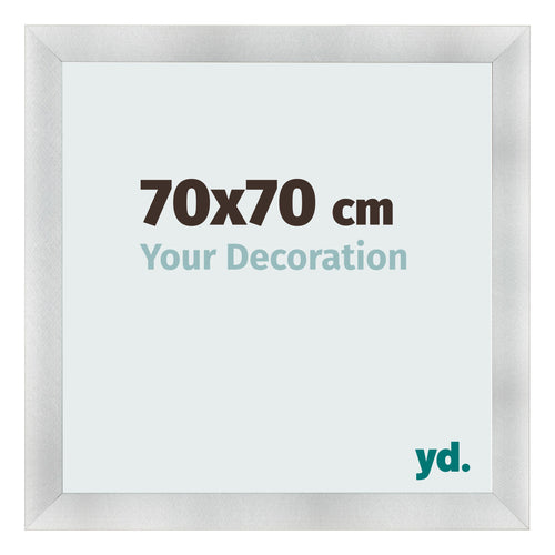 Cadre Photo 70x70cm Aluminium Brosse MDF Pisa De Face Mesure | Yourdecoration.fr