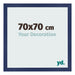 Cadre Photo 70x70cm Bleu Foncé Patiné MDF Bologna De Face Mesure | Yourdecoration.fr