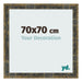 Cadre Photo 70x70cm Bleu Or Melange MDF Pisa De Face Mesure | Yourdecoration.fr