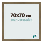 Cadre Photo 70x70cm Bronze Décor MDF Bologna De Face Mesure | Yourdecoration.fr