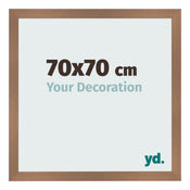 Cadre Photo 70x70cm Cuivre Décor MDF Bologna De Face Mesure | Yourdecoration.fr