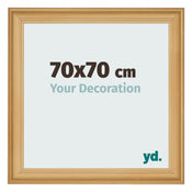 Cadre Photo 70x70cm De Pin Grain de Bois MDF Lazio De Face Mesure | Yourdecoration.fr
