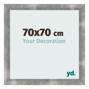 Cadre Photo 70x70cm Metal Vintage MDF Pisa De Face Mesure | Yourdecoration.fr