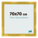 Cadre Photo 70x70cm Or Vintage MDF Pisa De Face Mesure | Yourdecoration.fr