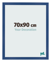 Cadre Photo 70x90 cm Bleu Fonce MDF Bologna De Face Mesure | Yourdecoration.fr