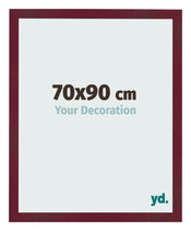 Cadre Photo 70x90 cm Vin Rouge Patine MDF Bologna De Face Mesure | Yourdecoration.fr