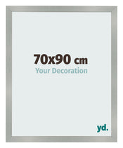 Cadre Photo 70x90cm Aluminium Brossé MDF Bologna De Face Mesure | Yourdecoration.fr