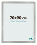 Cadre Photo 70x90cm Aluminium Brossé MDF Bologna De Face Mesure | Yourdecoration.fr