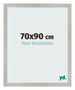 Cadre Photo 70x90cm Argent Mat MDF Bologna De Face Mesure | Yourdecoration.fr